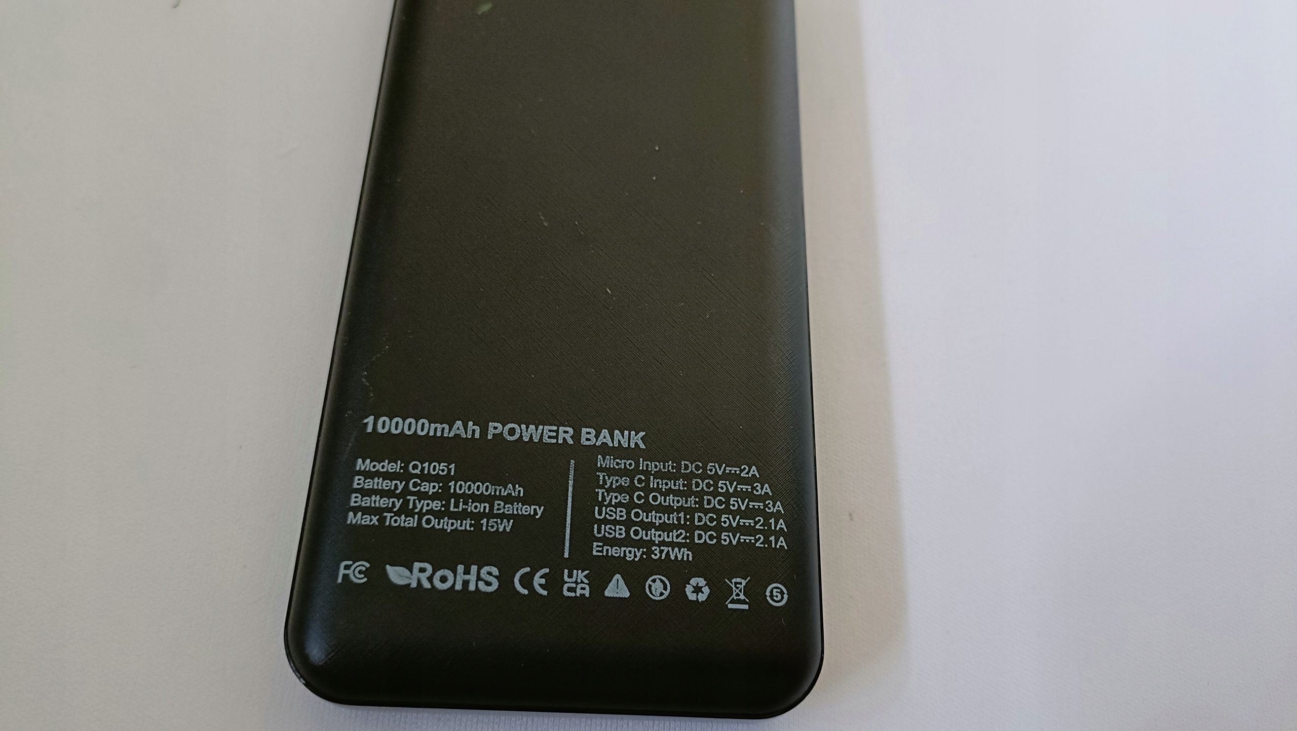 Powerbank 10000 mAh czarny