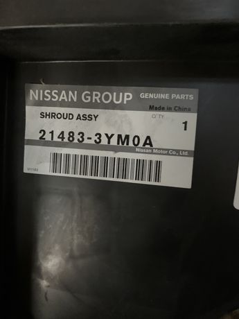 214833YM0A Nissan диффузор радиатора охлаждения