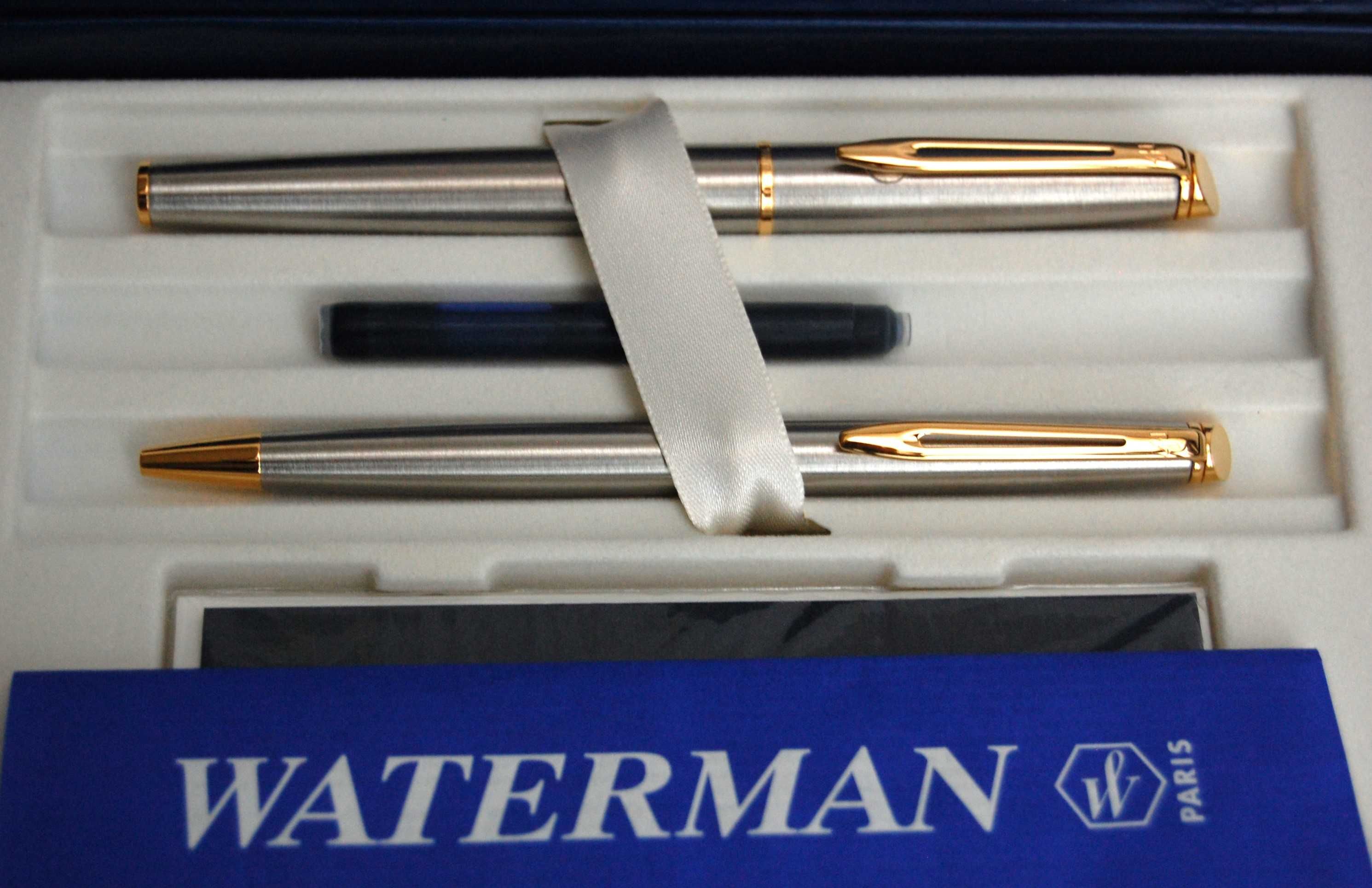 Pióro wieczne i długopis, stal, Hemisphere, Waterman Paris, papeteria