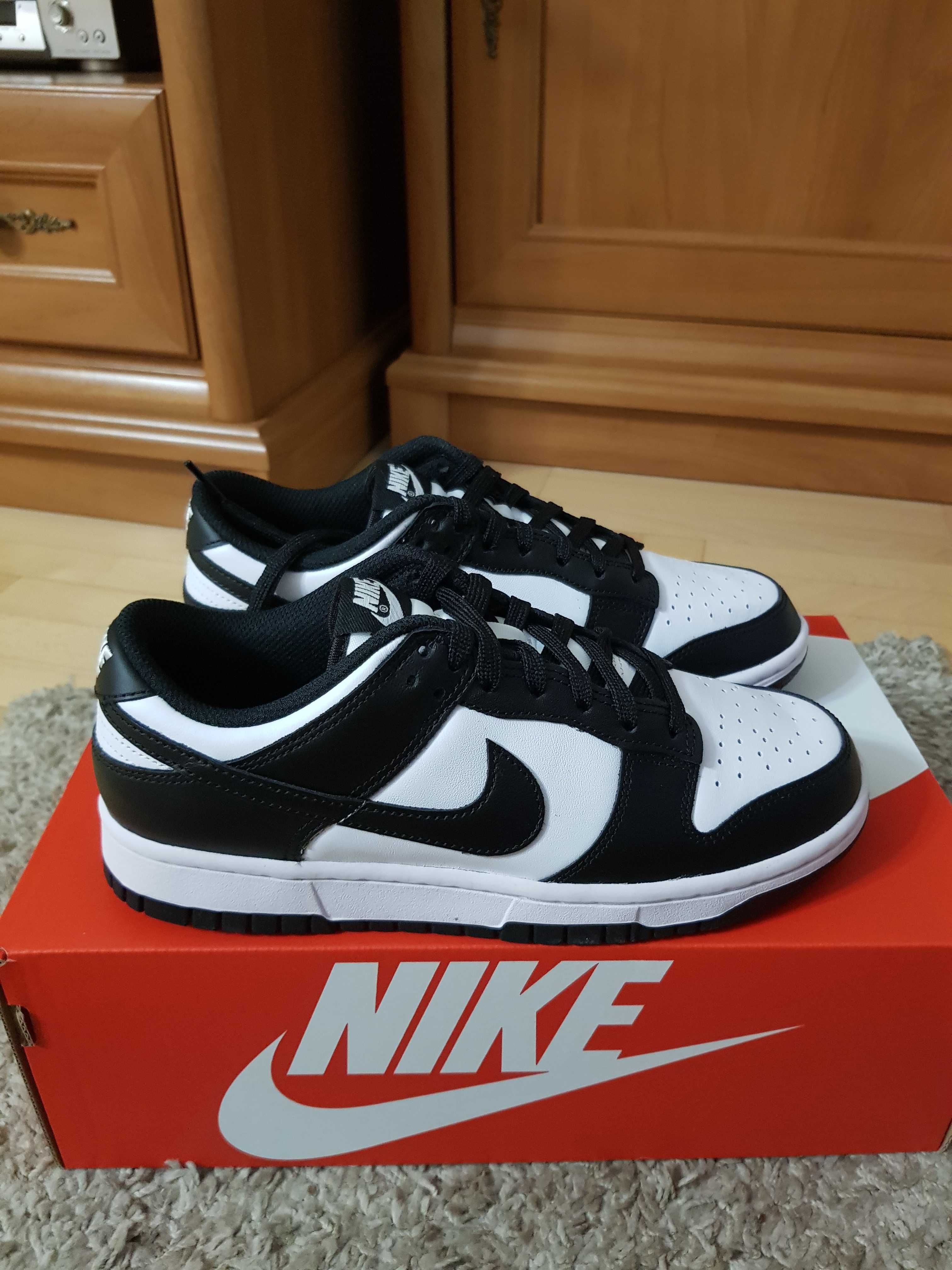 Nike 38,5-7,5US W dunk low panda nowe og box białe czarne