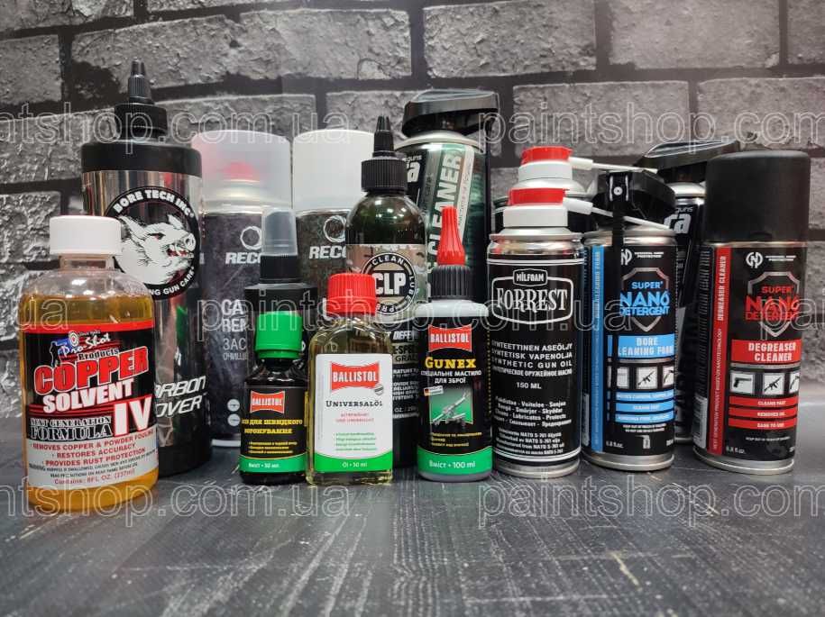 HTA, GNP, Bore Tech - Засоби для чищення зброї: очисники, мастила
