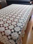 Toalha de mesa/colcha em renda feira à  mão com linha n°20