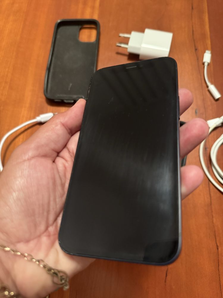 Iphone 12 mini preto (inclui adaptador, cabos e capa quadcore)