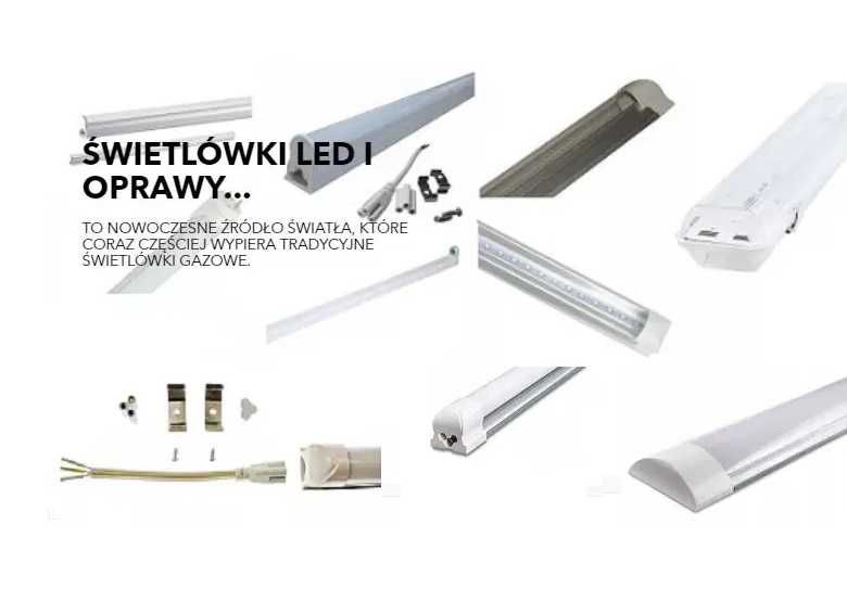 Tuby Świetlówki LED T8 24W 1.2m G13 dwustronne zasilane zimne radiator