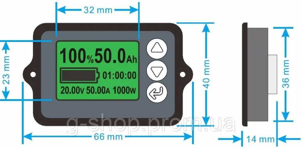 Coulometer TK15H (Індикатор заряду батареї)