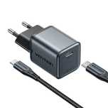 Ładowarka Gan Vention Usb-C 20W + Kabel Usb-C Do Lightning 1M Szara