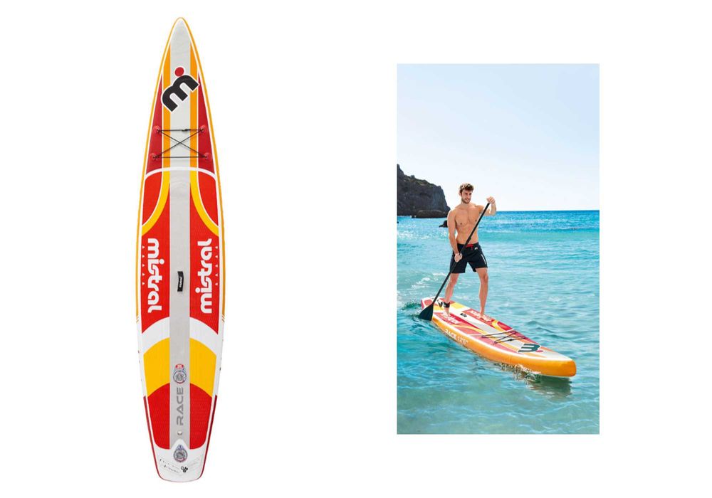 Deska do pływania SUP Mistral Race 12,6 dwukomorowa 380cm pompka Demo