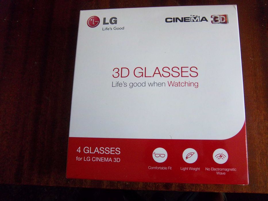 3D очки для телевизоров LG -  комплект 4 штуки.