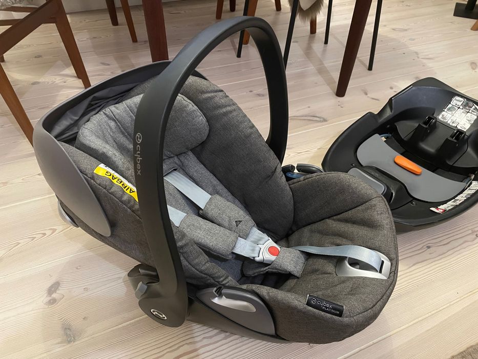 Fotelik Cybex Cloud Q [0-13kg] Manhattan grey SOFIX+wkładka niemowlęca