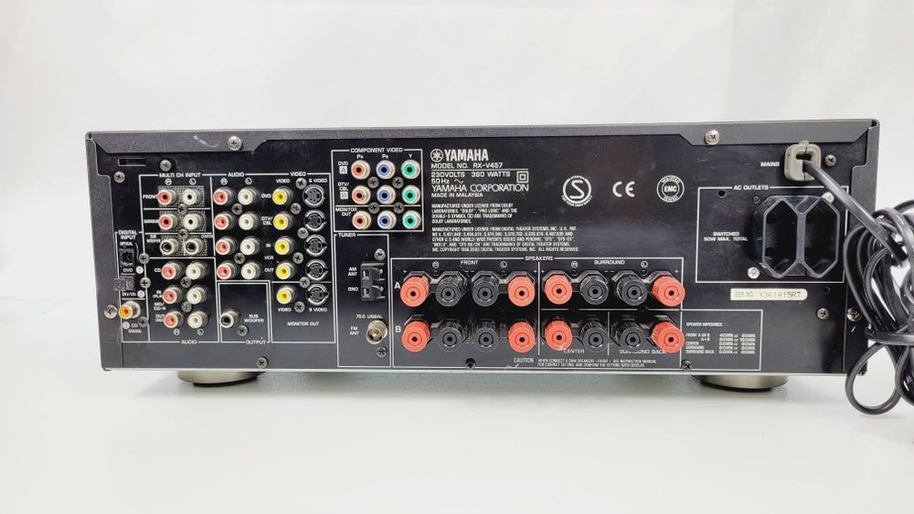 Amplituner Yamaha RX V 457 6.1 kino domowe wzmacniacz 6x85W 8ohm 6x115