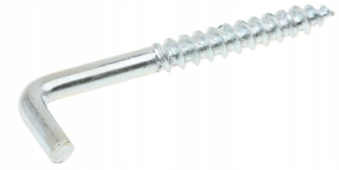 WKRĘT - HACZYK typu L - z gwintem do drewna 6 x 60 mm - 50 szt.
