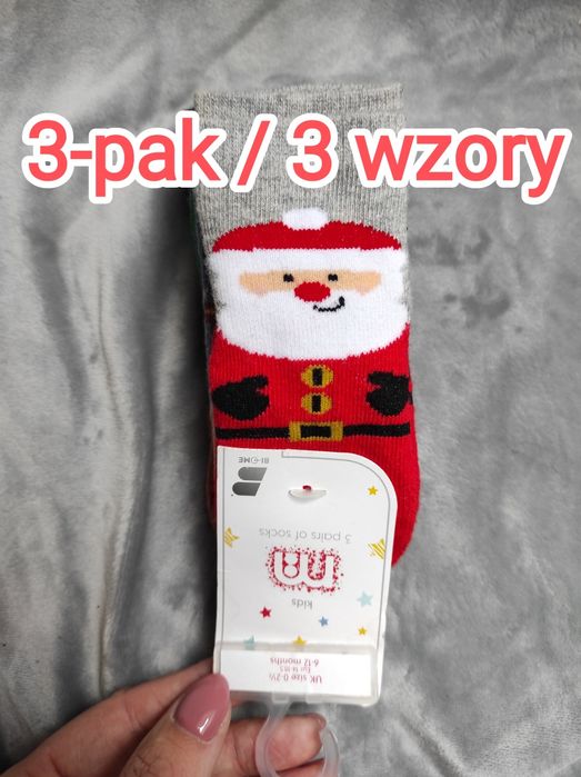 Zestaw świątecznych skarpet