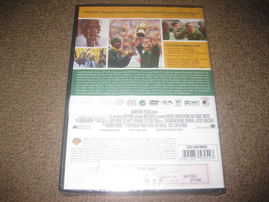 DVD "Invictus" com Matt Damon/Selado!