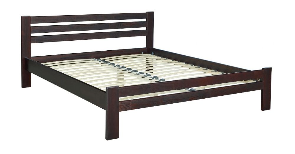 Недороге ліжко з дерева+ламелі 160*200см і 90*200 в наявності, горіх