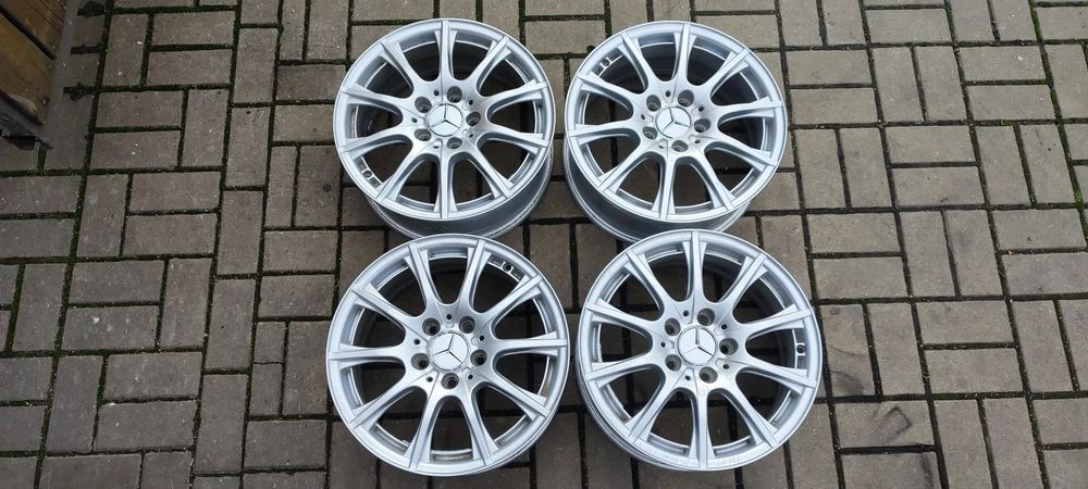 FELGI ALUMNIOWE 5x12 6.5Jx16 CALI ET38 fi 66.6 MERCEDES A C CLA W204 W205 KOMPLET 4 SZTUKI