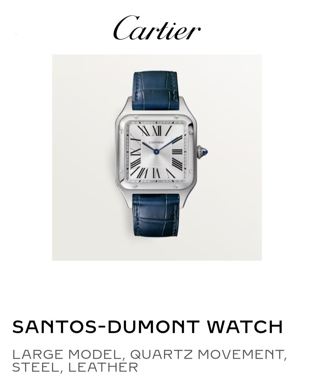 Nowy Cartier Santos Dumont Full Set L WSAA0022 zegarek męski damski ¡