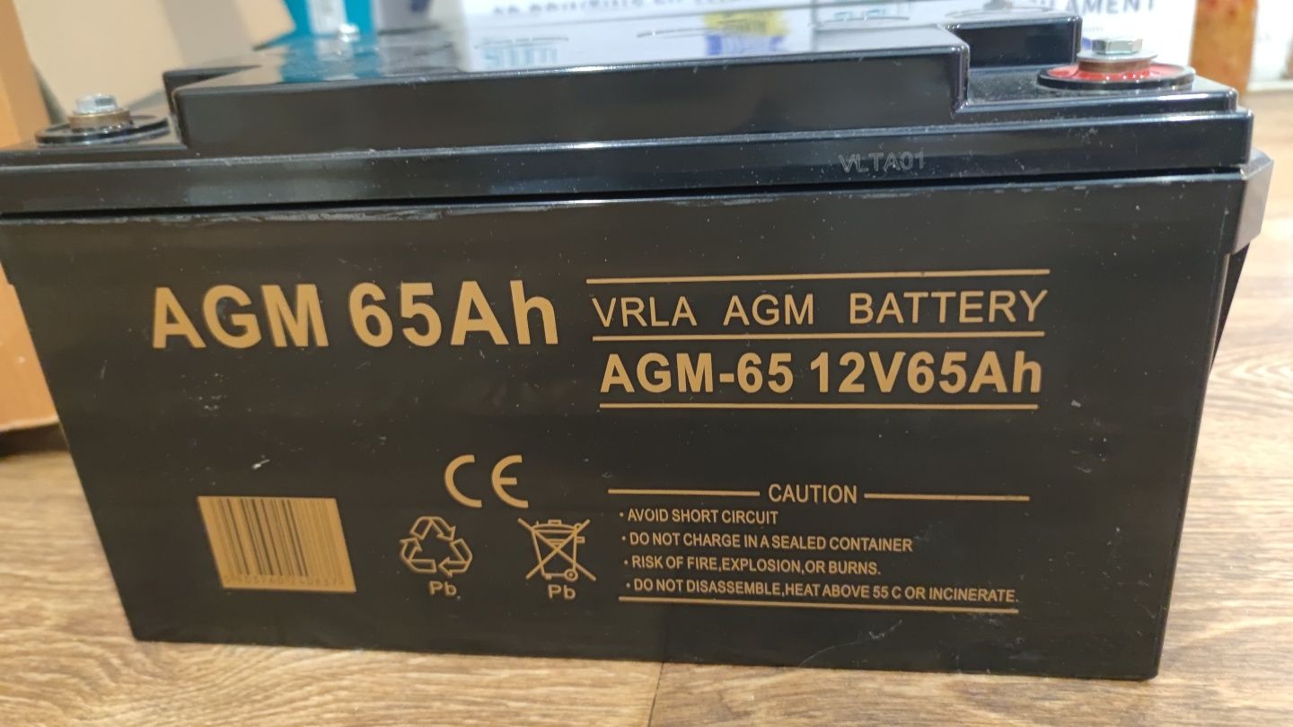 Акумулятори VRLA AGM 12v 65Ah для ДБЖ