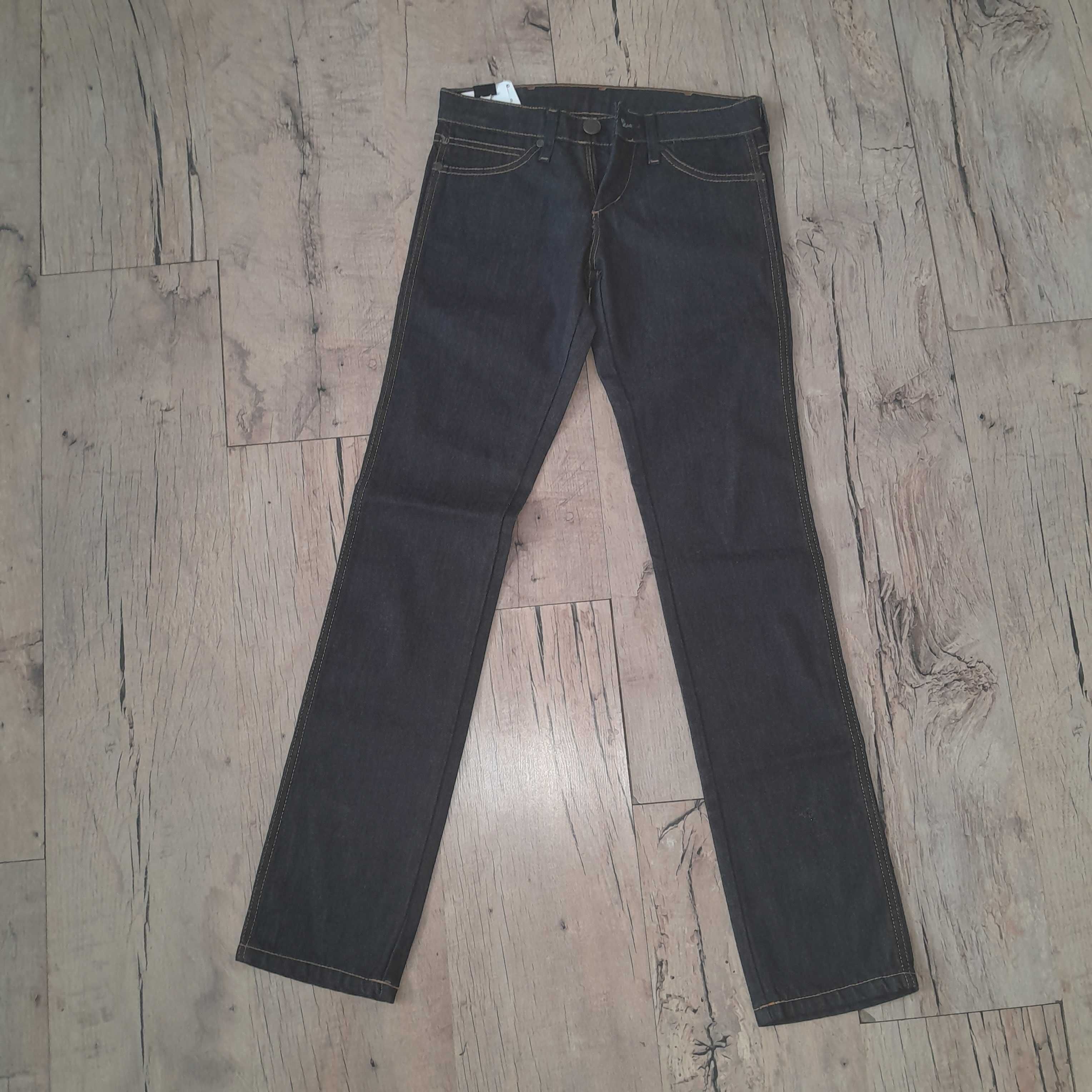 Granatowe spodnie jeansowe Wrangler Lia 25/32 XS nowe