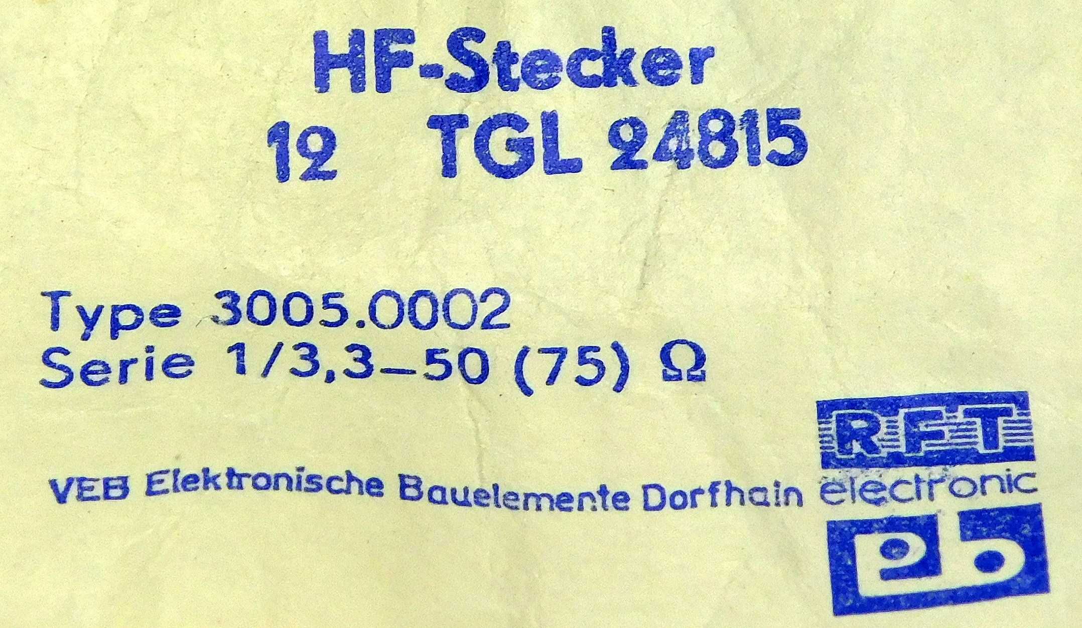 Złącze wcz pozłacane HF STECKER TGL 24815 [071]HF - cena 10 sztuk