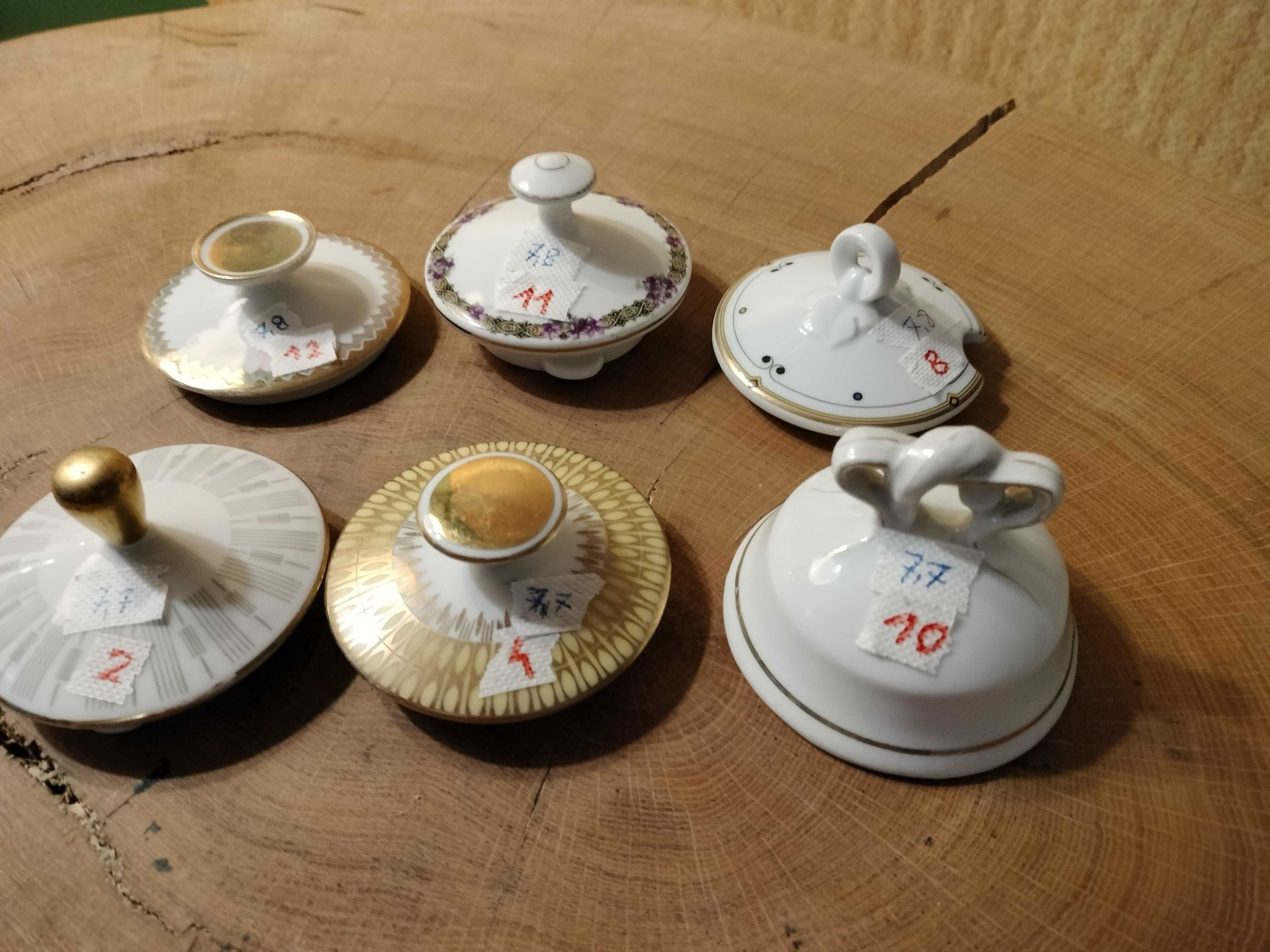 stara porcelanowa pokrywka średnica 7,7-7,8 cm