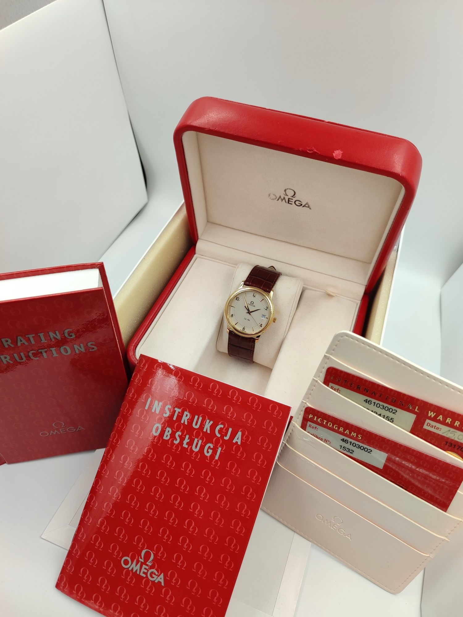 Złota 18k Omega Prestige - Rzadka tarcza. Polska dystrybucja .