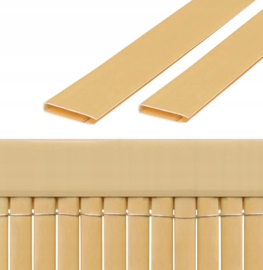 Listwa Maskująca do Maty Balkonowej Maskownica do Osłony Beżowa Bamboo