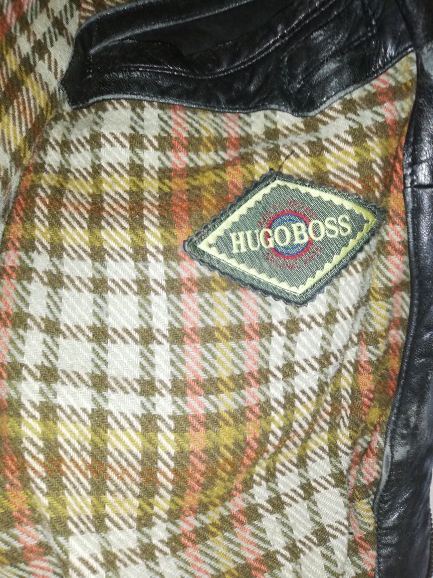 Blusão de pele vintage Hugo Boss T-L