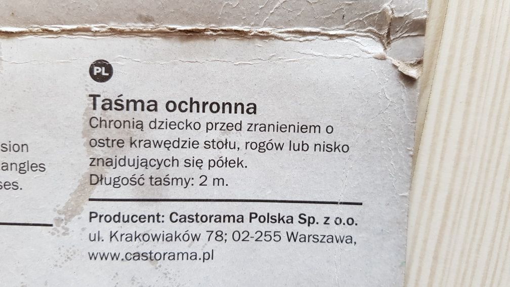 Dwie taśmy ochronne po 2m