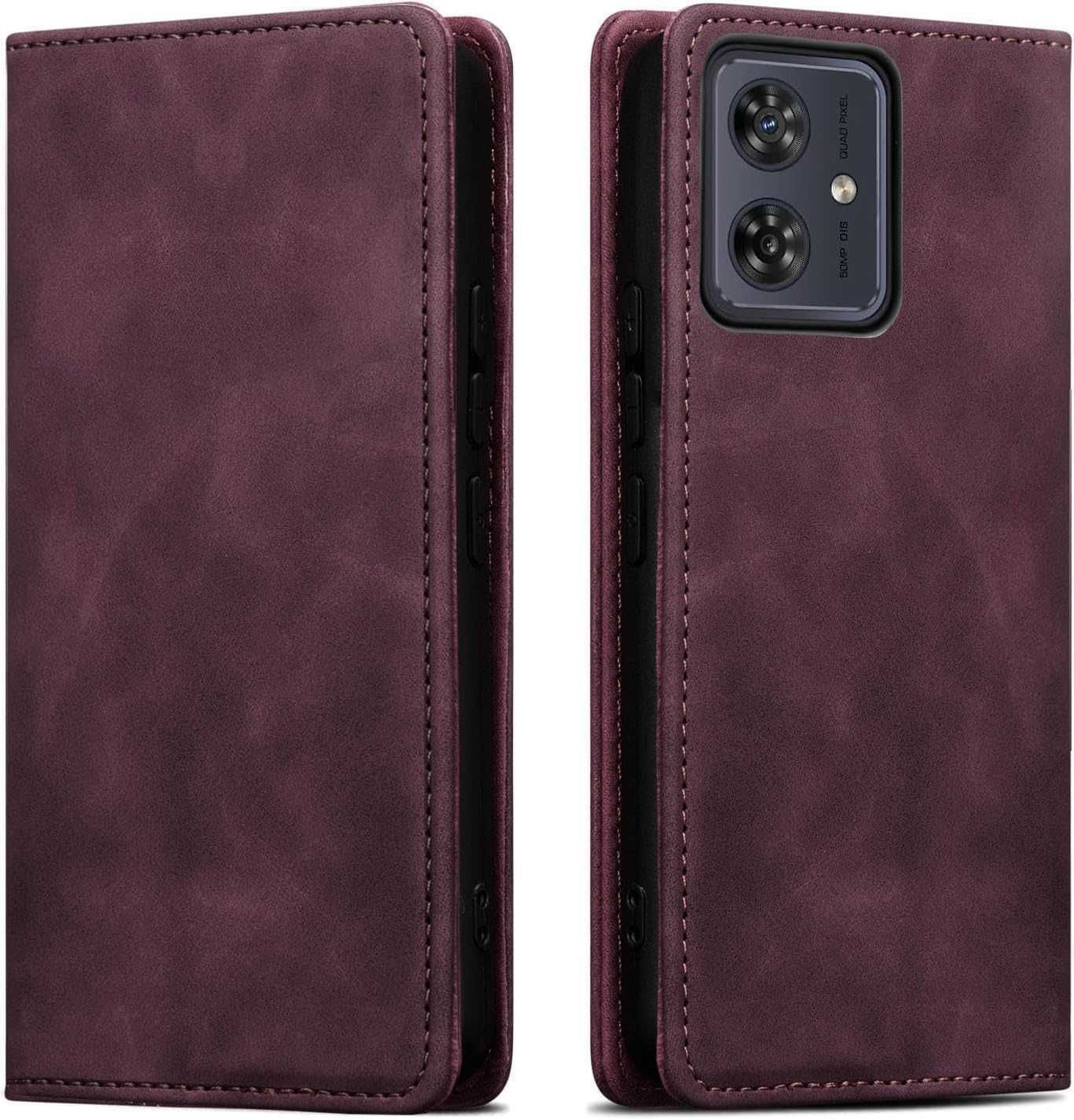 Etui z klapkąl do MOTOROLA MOTO G54 5G /  skin czarny