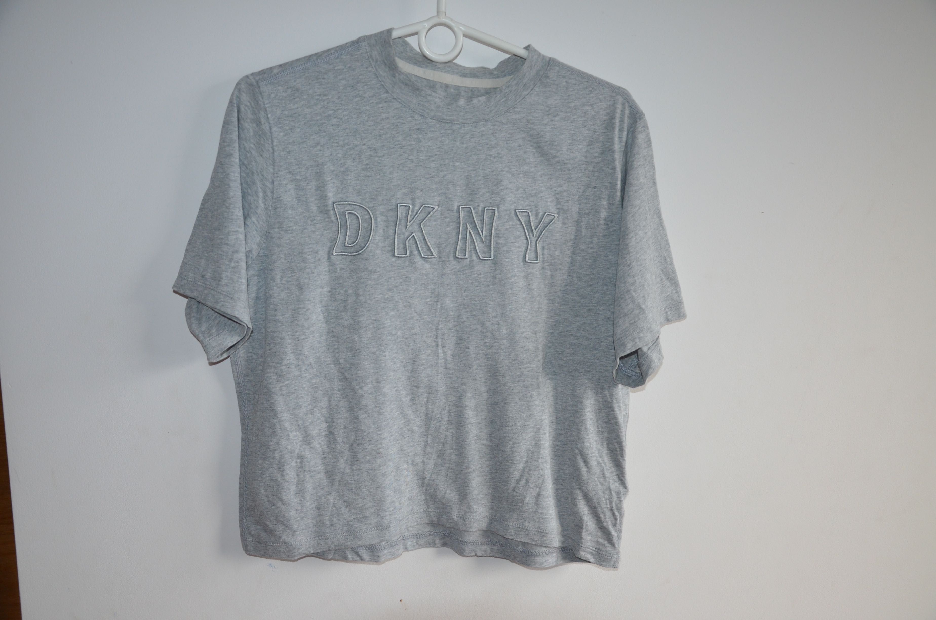 t-shirt damski DKNY niebieski XS/s szarości (L)