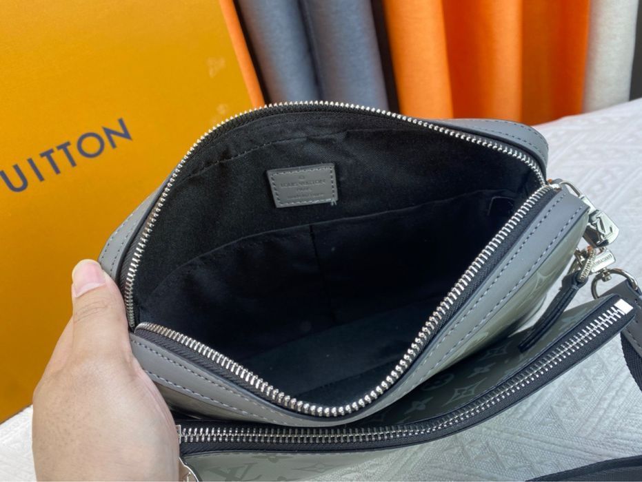 LOUIS VUITTON TRIO 3v1 messenger сумка мужская серая 3в1 через плечо