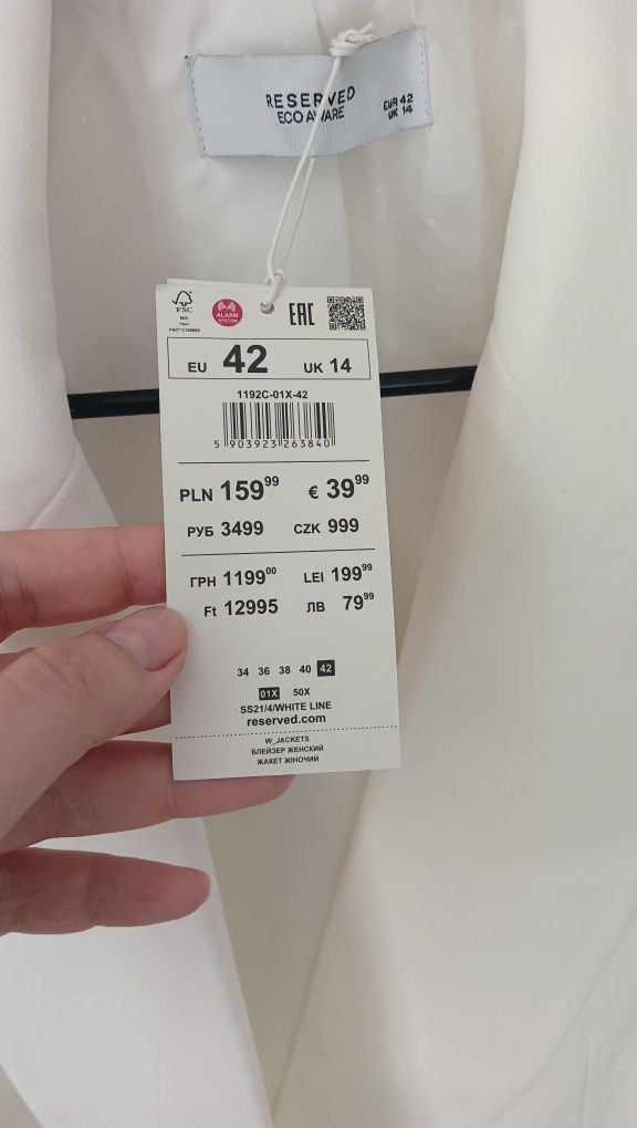 Marynarka oversize biala