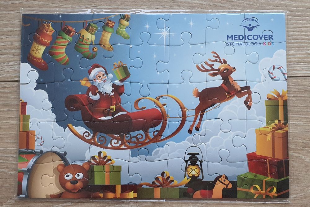 Puzzle Mikołaj renifer 35 elementów 21x15cm