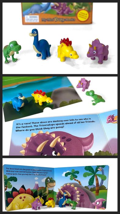 Prehistoric Pals My Mini Busy Books książka z figurkami po angielsku