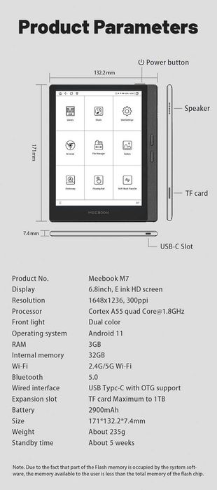 Ebook Reader Meebook M7