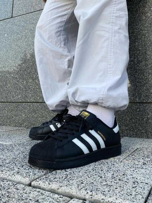 Жіночі кеди Адідас суперстар Adidas superstar чорні 36-40 НАЛОЖКА