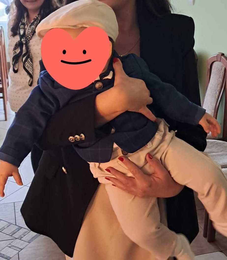 Garnitur niemowlęcy do Chrztu roz.80