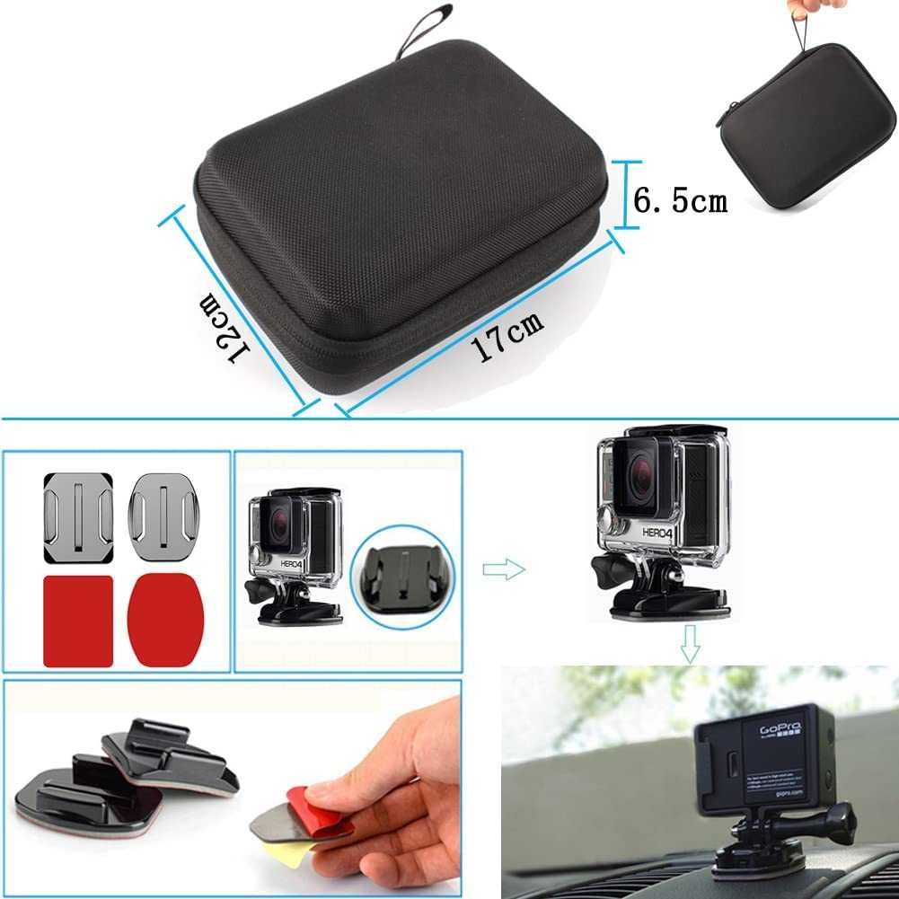 Kit de Acessórios c/ Bolsa p/ Camaras Acção Desportivas GoPro SJCAM