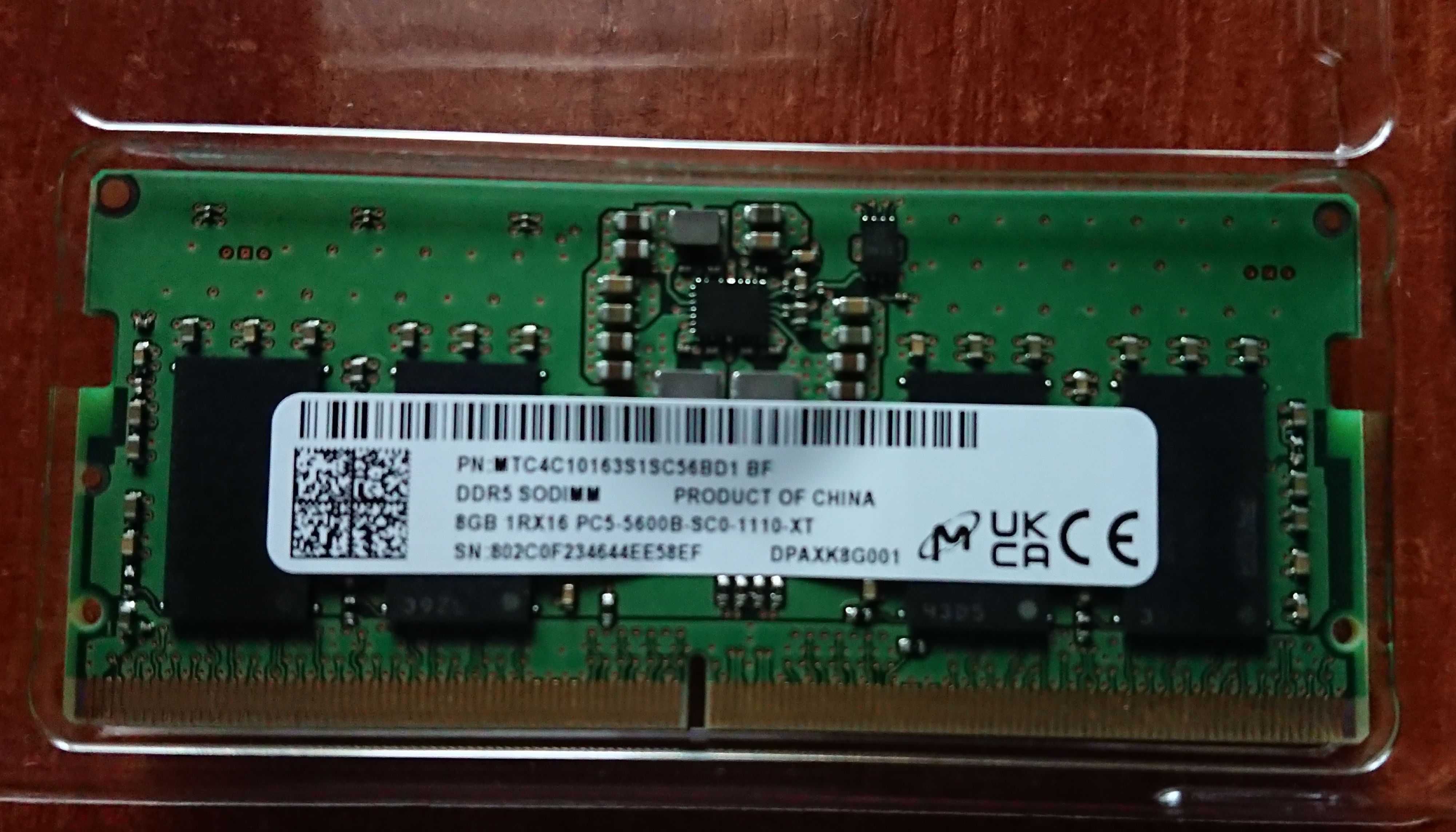 Micron DDR5 4800 16GB (2 x 8GB) SO-DIMM