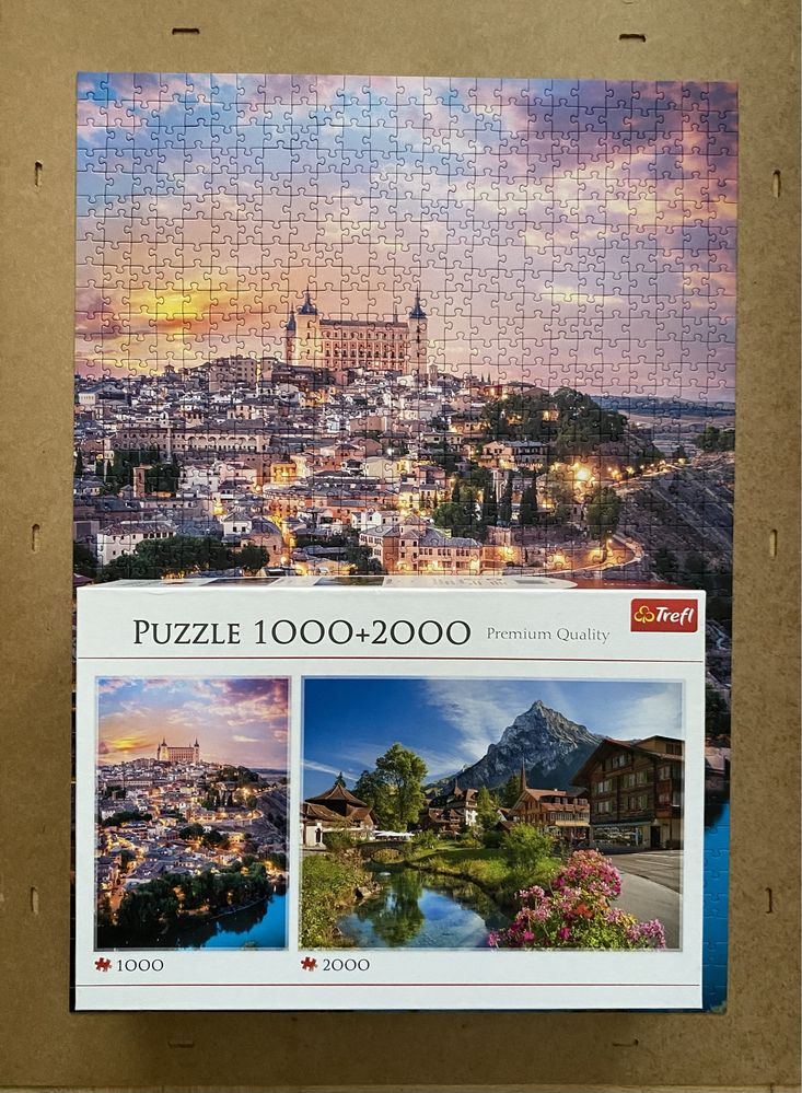 Puzzle Trefl 1000 + 2000, Toledo, Hiszpania i Alpy latem