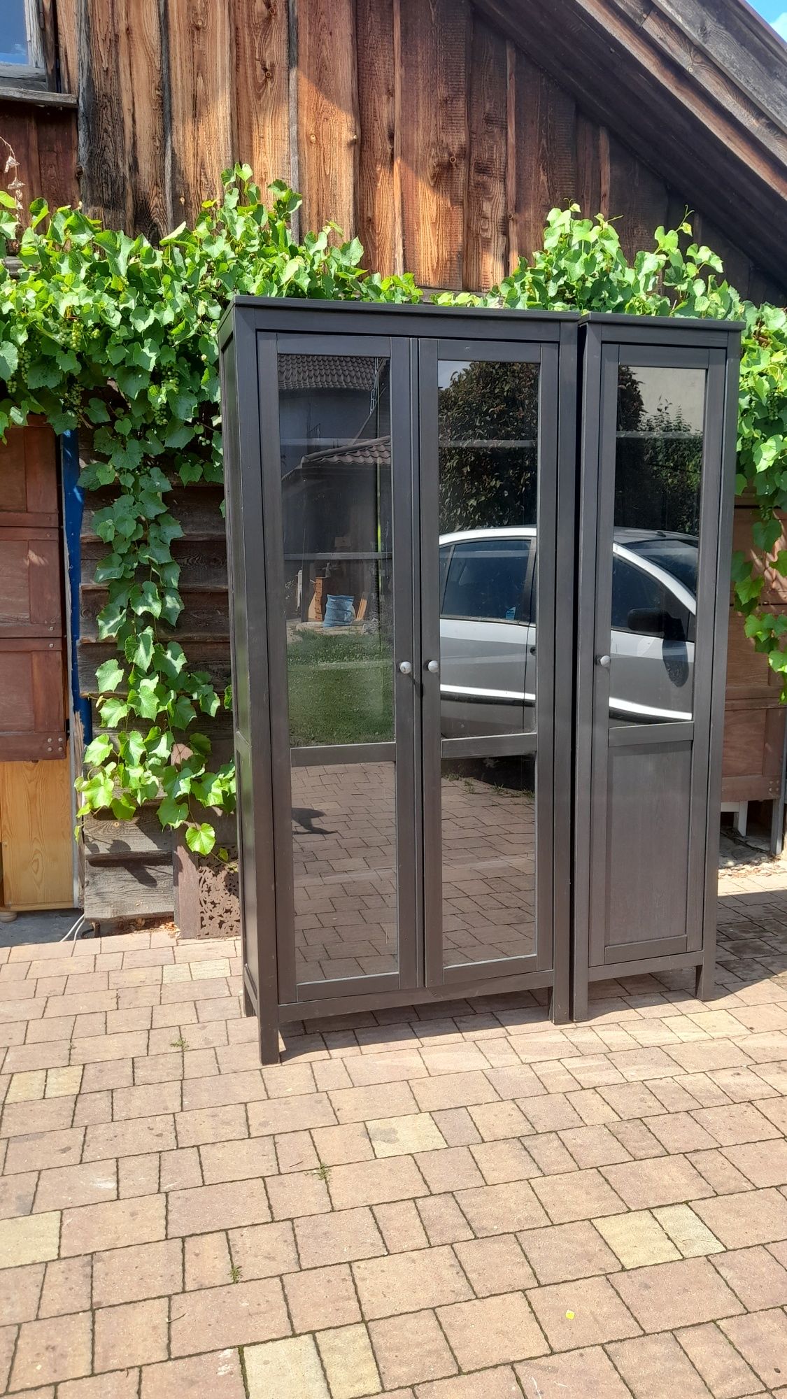 Witryny, biblioteczki, Ikea , Hemnes, lite drewno - 2 sztuki