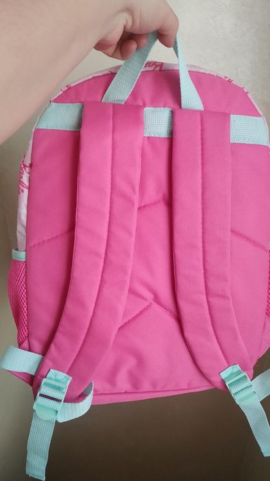 Дитячий шкільний рюкзак Barbie рожевий у паєтки