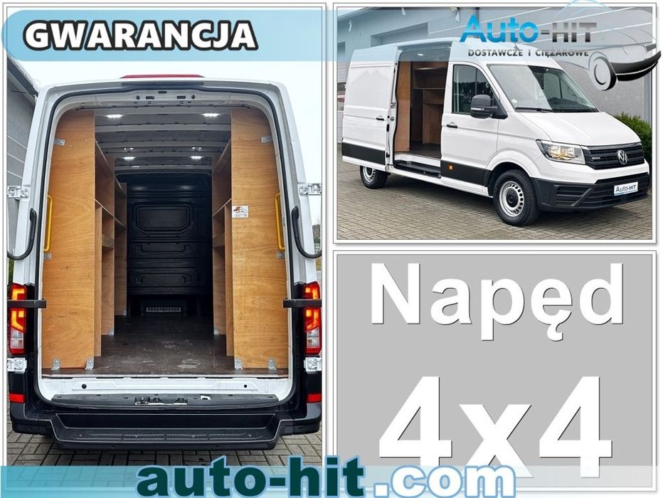 Volkswagen Crafter  L3H3 Napęd 4x4 Warsztat Regały Klima 177KM 2022r *Gwarancja