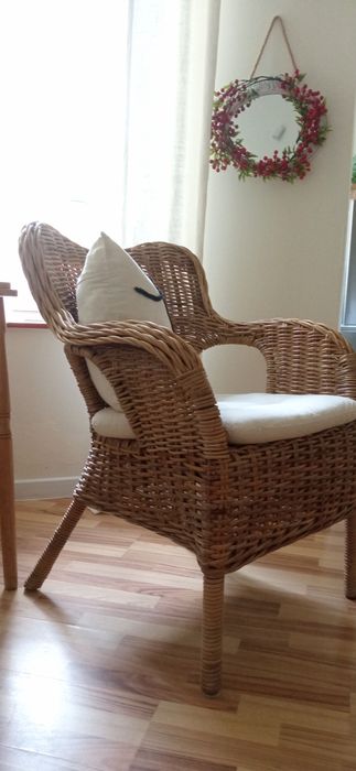 byholma ikea fotel wiklinowy rattan