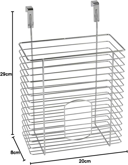 Koszyk WENKO ClipOn na torby, organizer chromowany 20x29x11,5 cm