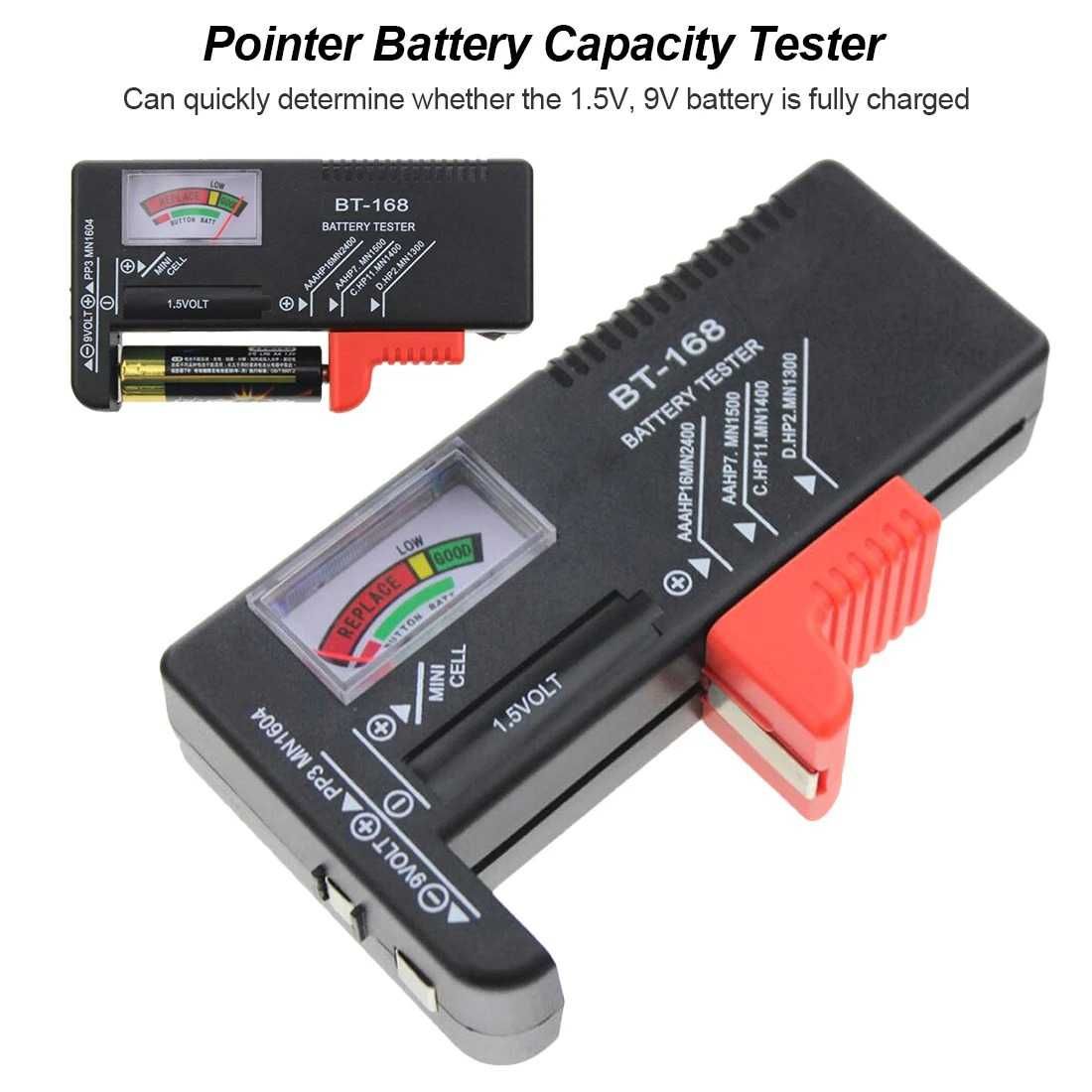 Testador de Pilhas / Baterias AA AAA C D e 9v Universal