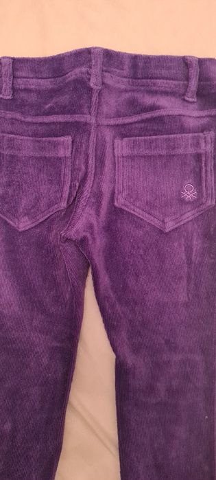 Calças roxas em bombazine menina