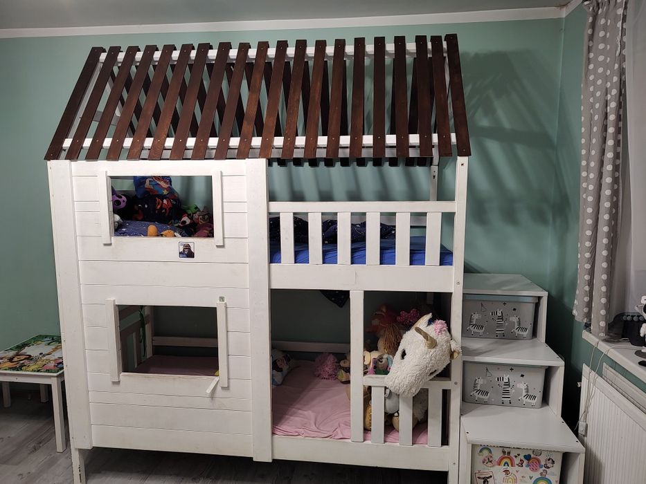 Łóżko piętrowe domek 180 x 80