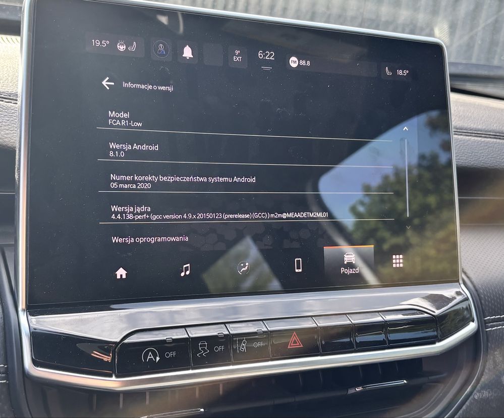 Jeep Compaass radio FCA-R1 LOW polski parzyste fale mgla kierunki