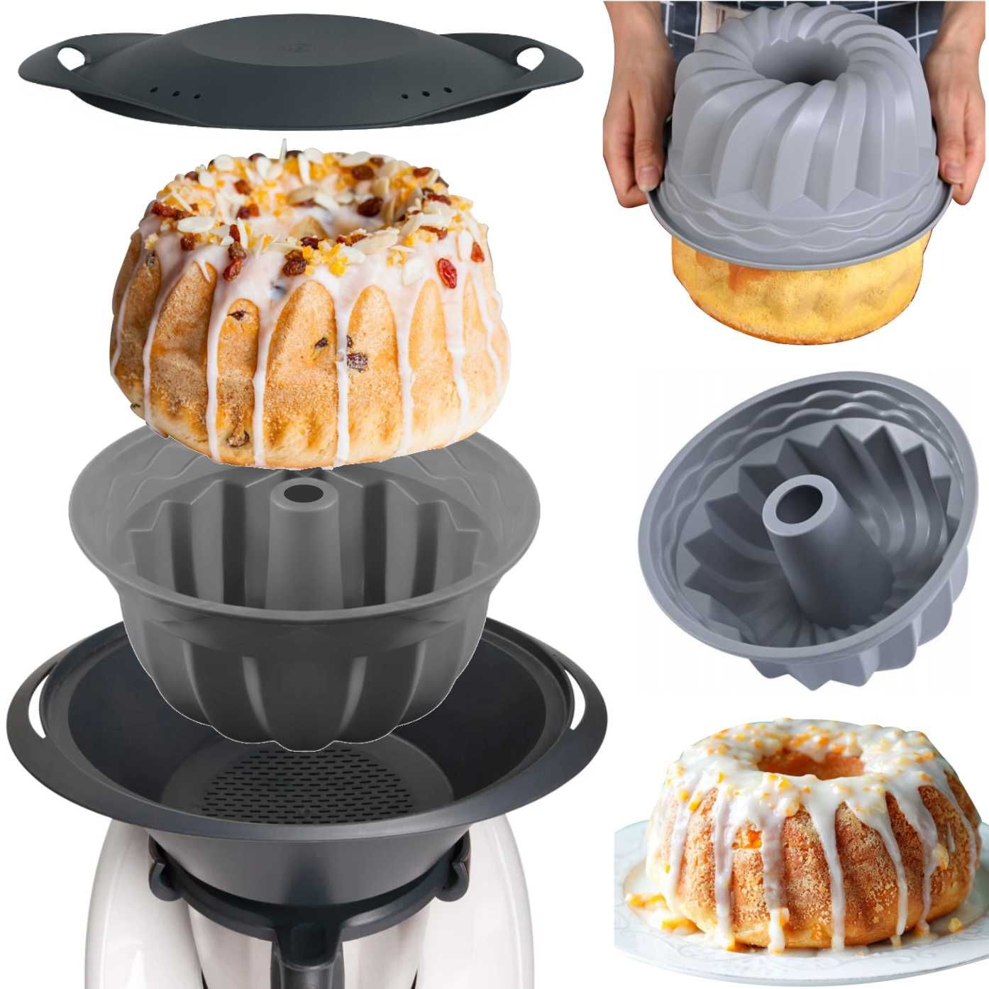 Silikonowa forma ThermoCake(R) na babkę na parze do Varoma Thermomix